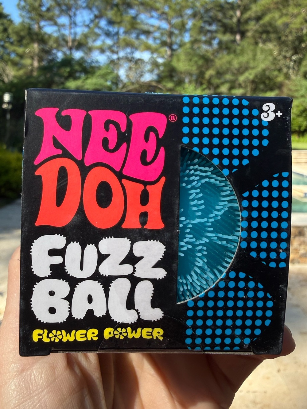NeeDoh Flower Power Fuzz Ball - Blue
